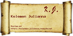 Kelemen Julianna névjegykártya